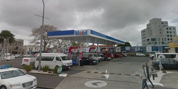 The Mobil station on Karangahape Rd Auckland