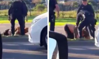 太暴力！澳大利亚警察脚踩逃跑病人头部 还用汽车直接撞