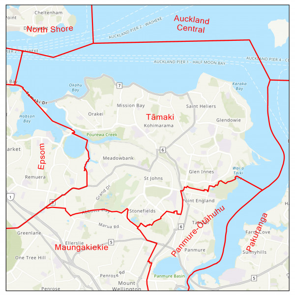 tamaki electorate boundaries map