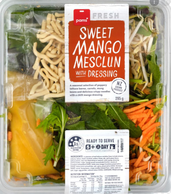Pams brand Sweet Mango Mesclun salad 295g 
