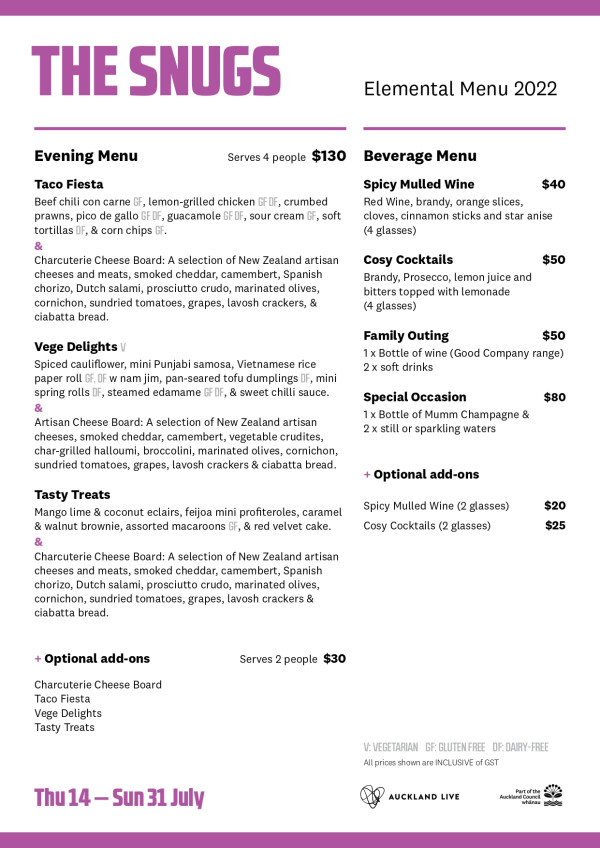 terrace menu snugs elemental menu 2022 auckland live page 0001