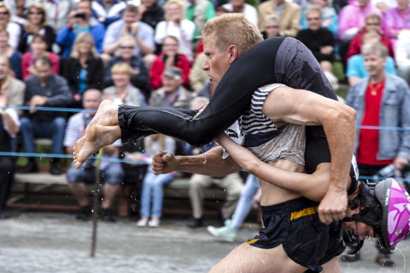 Wife carrying world championship GettyImages 173999015